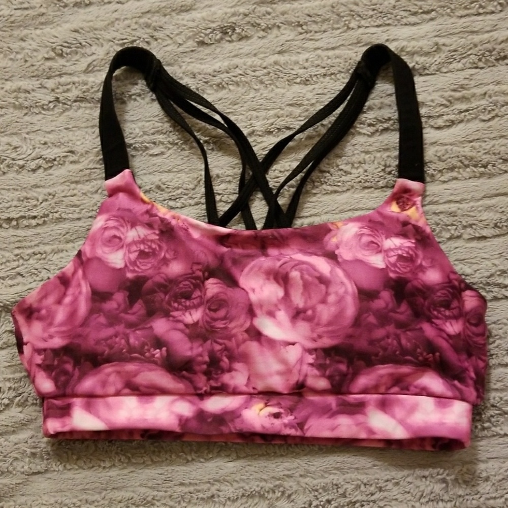 Floral sports bra